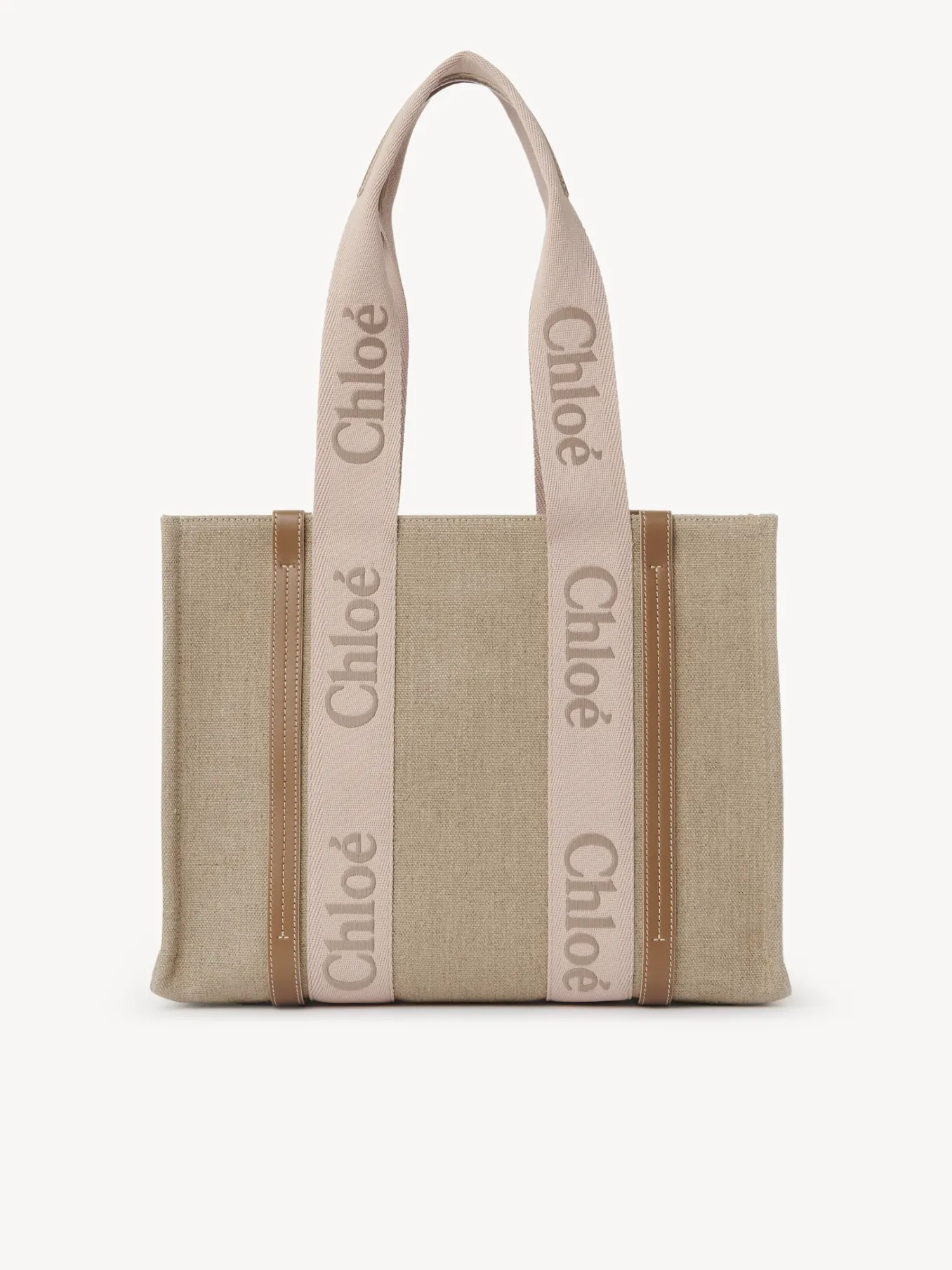 Sacs Cabas-Chloé Sac Cabas Woody Blushy Beige