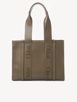 Sacs Cabas-Chloé Sac Cabas Woody Army Green