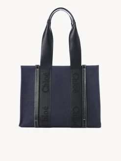 Sacs Cabas-Chloé Sac Cabas Woody Deep Denim
