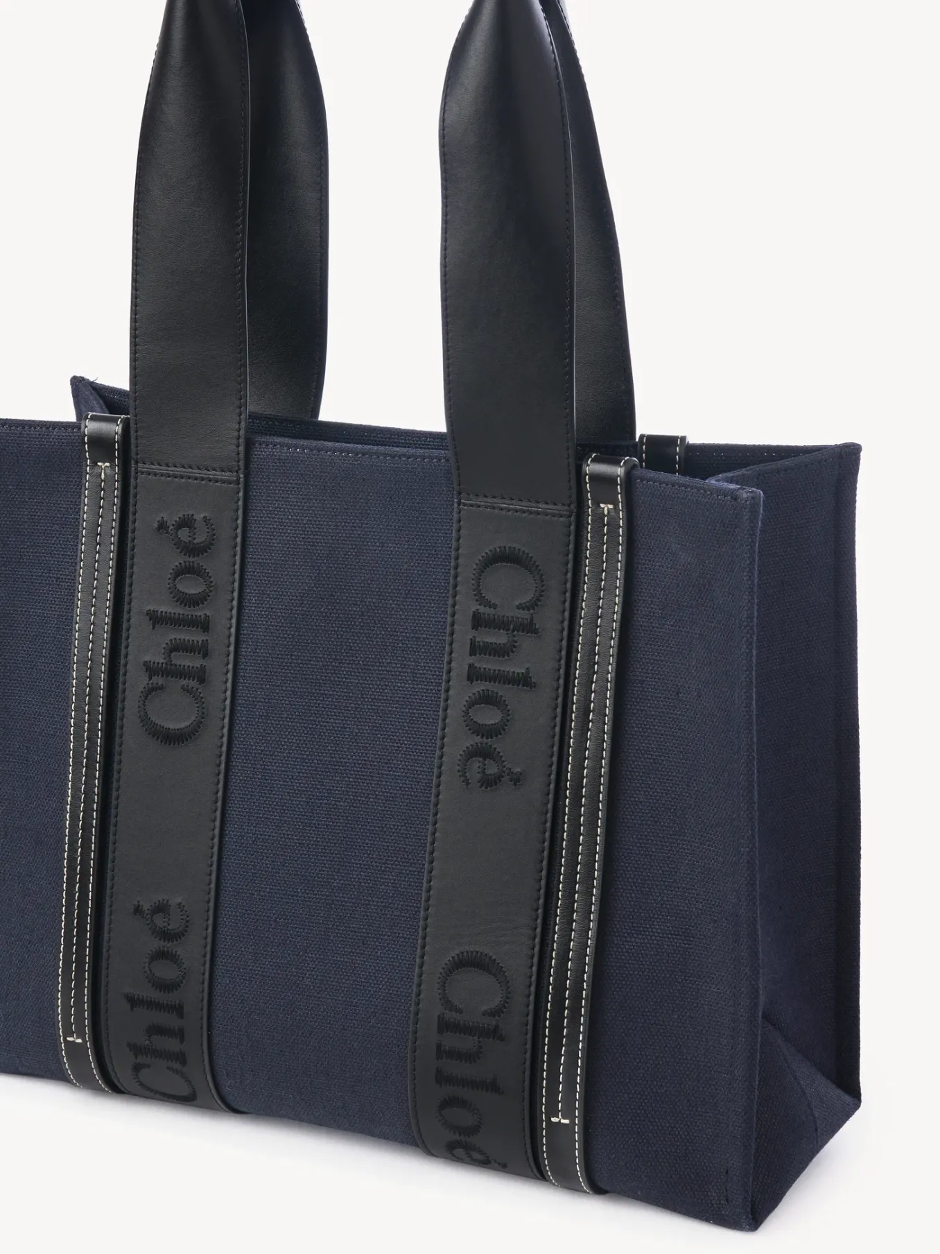 Sacs Cabas-Chloé Sac Cabas Woody Deep Denim