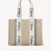 Sacs Cabas-Chloé Sac Cabas Woody Divine Grey