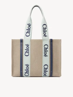 Sacs Cabas-Chloé Sac Cabas Woody Green - Blue 1