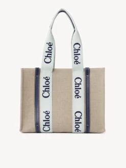 Sacs Cabas-Chloé Sac Cabas Woody Green - Blue 1