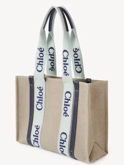 Sacs Cabas-Chloé Sac Cabas Woody Green - Blue 1