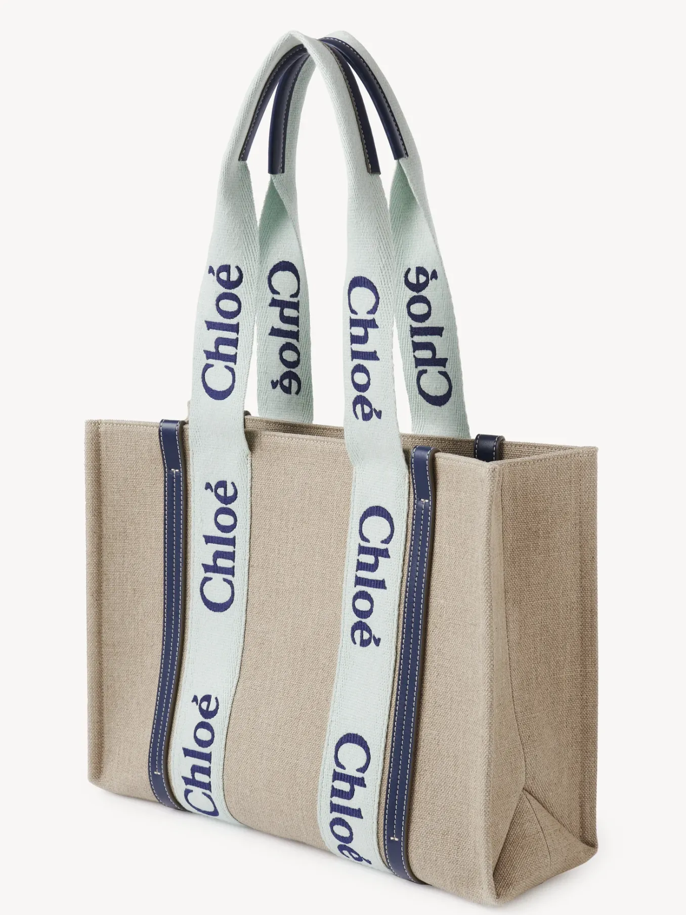 Sacs Cabas-Chloé Sac Cabas Woody Green - Blue 1