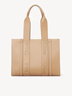 Sacs Cabas-Chloé Sac Cabas Woody Light Tan