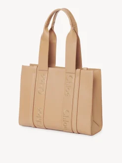 Sacs Cabas-Chloé Sac Cabas Woody Light Tan