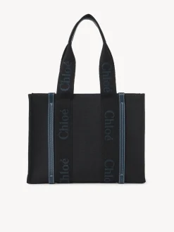 Sacs Cabas-Chloé Sac Cabas Woody Black - Green 1