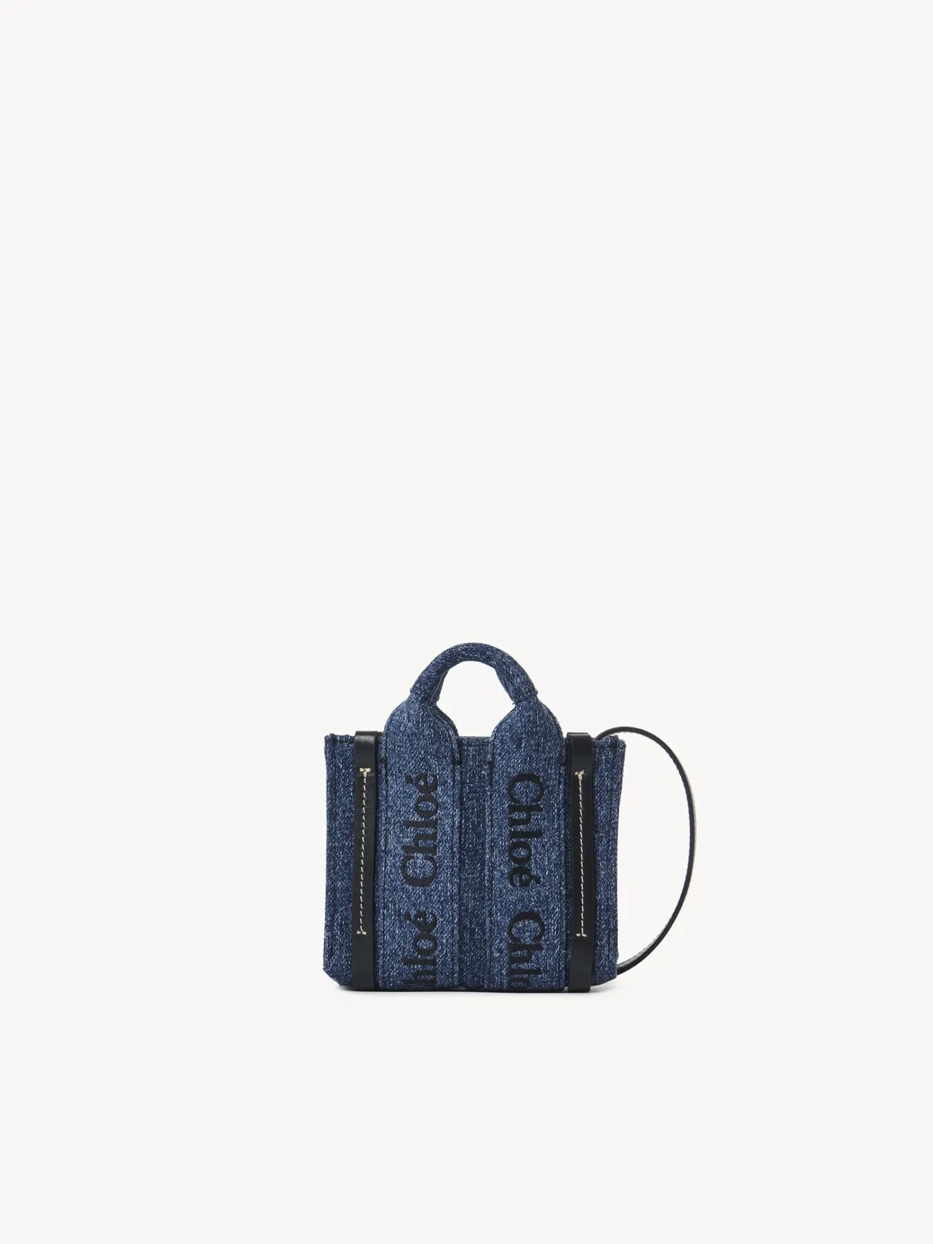 Mini Sacs-Chloé Sac Cabas Woody Nano A Bandoulière Denim