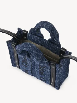 Mini Sacs-Chloé Sac Cabas Woody Nano A Bandoulière Denim