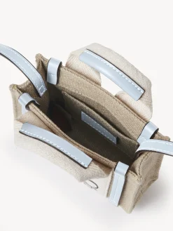 Sacs À Bandoulière-Chloé Sac Cabas Woody Nano A Bandoulière White - Blue 2