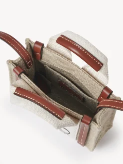 Sacs À Bandoulière-Chloé Sac Cabas Woody Nano A Bandoulière White - Brown 1