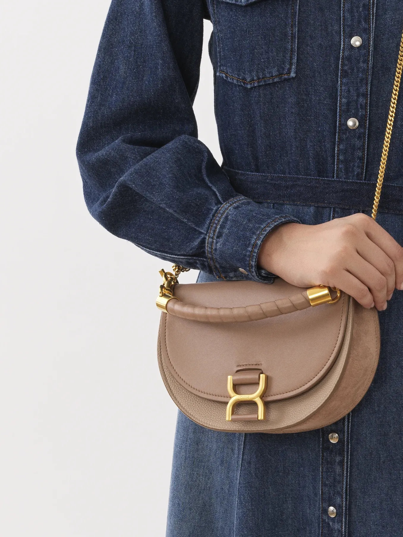 Sacs À Bandoulière-Chloé Sac Chaine Porte Épaule Marcie Woodrose