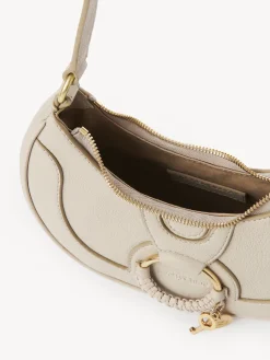 Sacs Porté Épaule-Chloé Sac Demi-Lune Hana Cement Beige
