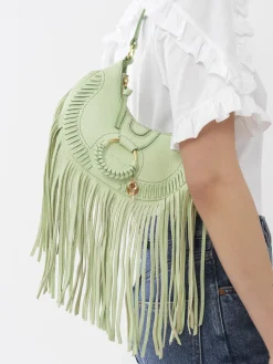 Sacs Porté Épaule-Chloé Sac Demi-Lune Hana Pastel Green