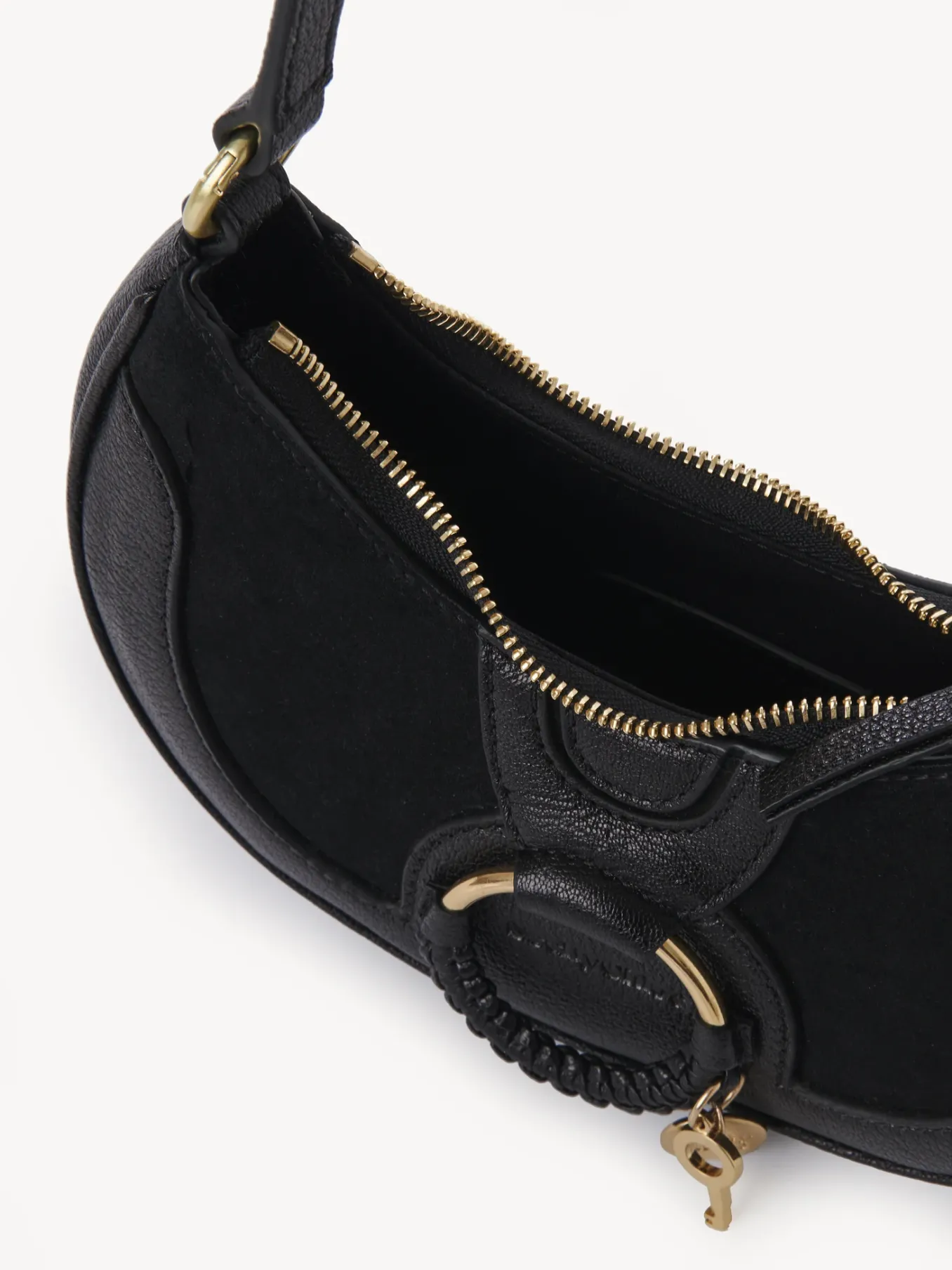 Sacs Porté Épaule-Chloé Sac Demi-Lune Hana Noir