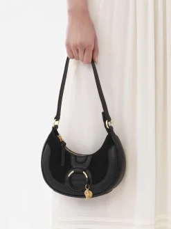 Sacs Porté Épaule-Chloé Sac Demi-Lune Hana Noir