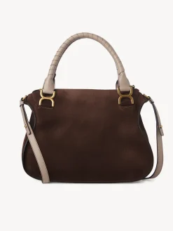 Sacs À Bandoulière-Chloé Sac Double Porte Marcie Pure Brown