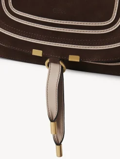 Sacs À Bandoulière-Chloé Sac Double Porte Marcie Pure Brown