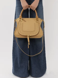 Sacs À Bandoulière-Chloé Sac Double Porte Marcie Milky Brown