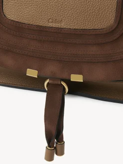 Sacs À Bandoulière-Chloé Sac Double Porte Marcie Desert Beige
