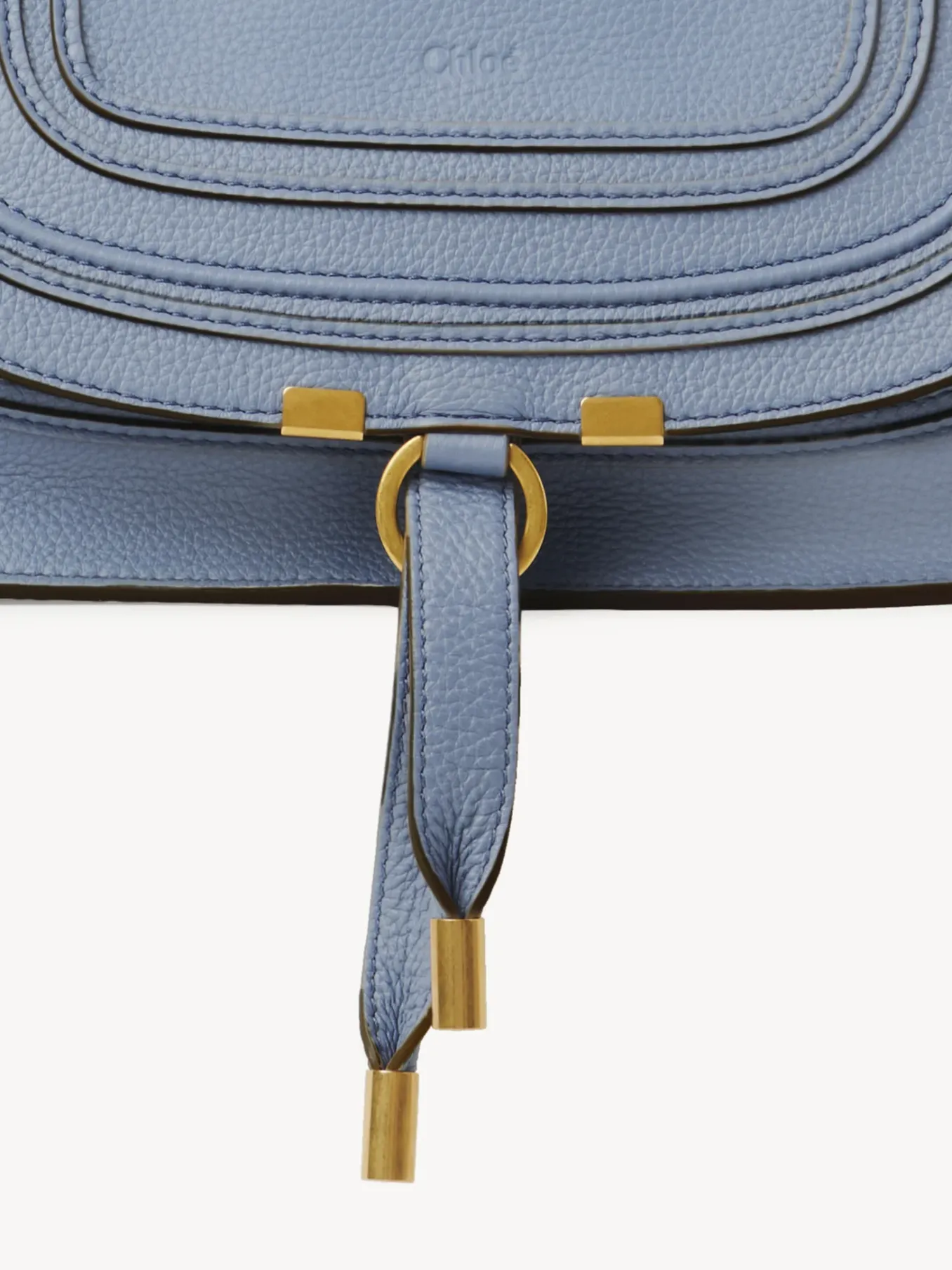 Sacs À Bandoulière-Chloé Sac Double Porte Marcie Shady Cobalt