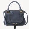 Sacs À Bandoulière-Chloé Sac Double Porte Marcie Graphite Navy