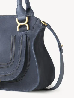 Sacs À Bandoulière-Chloé Sac Double Porte Marcie Graphite Navy