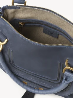 Sacs À Bandoulière-Chloé Sac Double Porte Marcie Graphite Navy