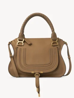 Sacs À Bandoulière-Chloé Sac Double Porte Marcie Pottery Brown