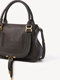 Sacs À Bandoulière-Chloé Sac Double Porte Marcie Bold Brown
