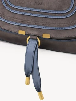 Sacs À Bandoulière-Chloé Sac Double Porte Marcie Cashmere Grey