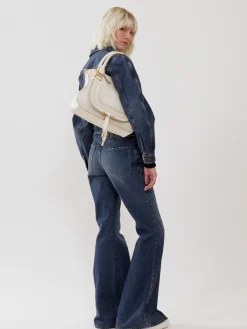 Sacs À Bandoulière-Chloé Sac Double Porte Marcie Misty Ivory