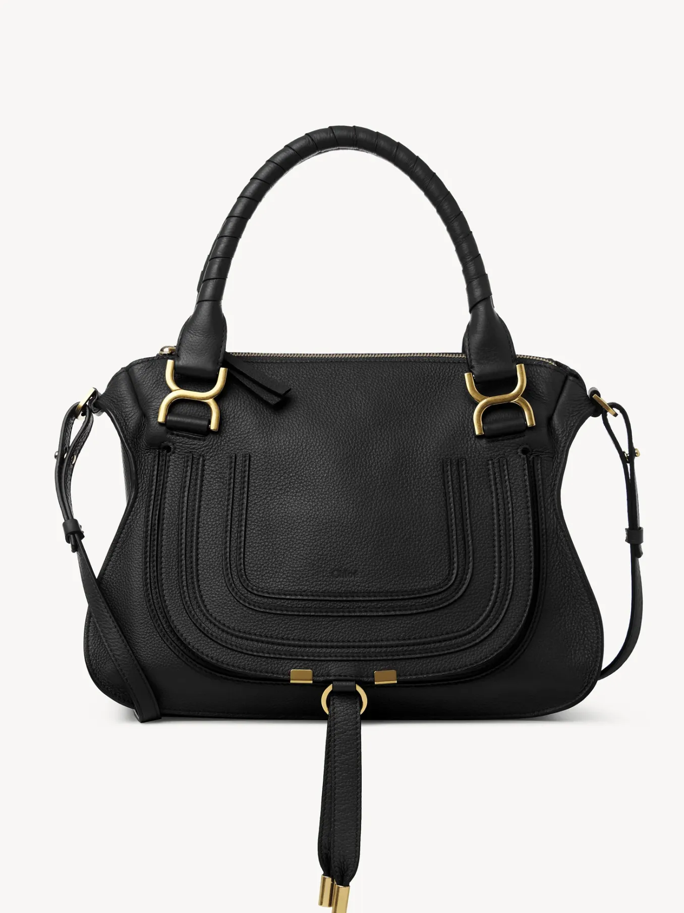 Sacs À Bandoulière-Chloé Sac Double Porte Marcie Noir