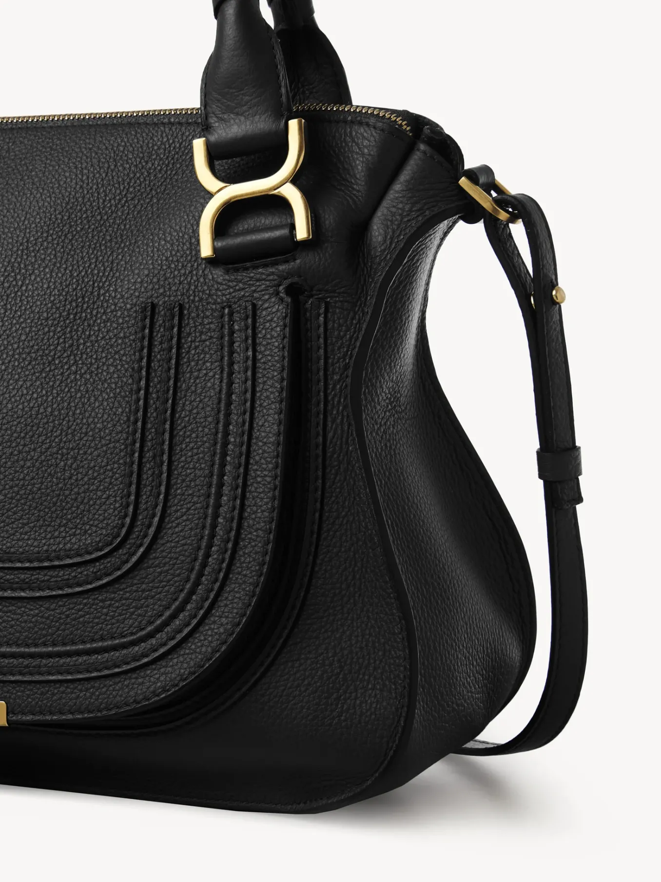 Sacs À Bandoulière-Chloé Sac Double Porte Marcie Noir
