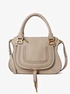 Sacs À Bandoulière-Chloé Sac Double Porte Marcie Nomad Beige
