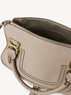 Sacs À Bandoulière-Chloé Sac Double Porte Marcie Nomad Beige