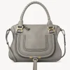 Sacs À Bandoulière-Chloé Sac Double Porte Marcie Cashmere Grey
