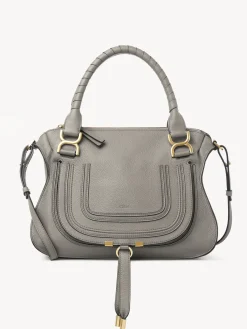 Sacs À Bandoulière-Chloé Sac Double Porte Marcie Cashmere Grey