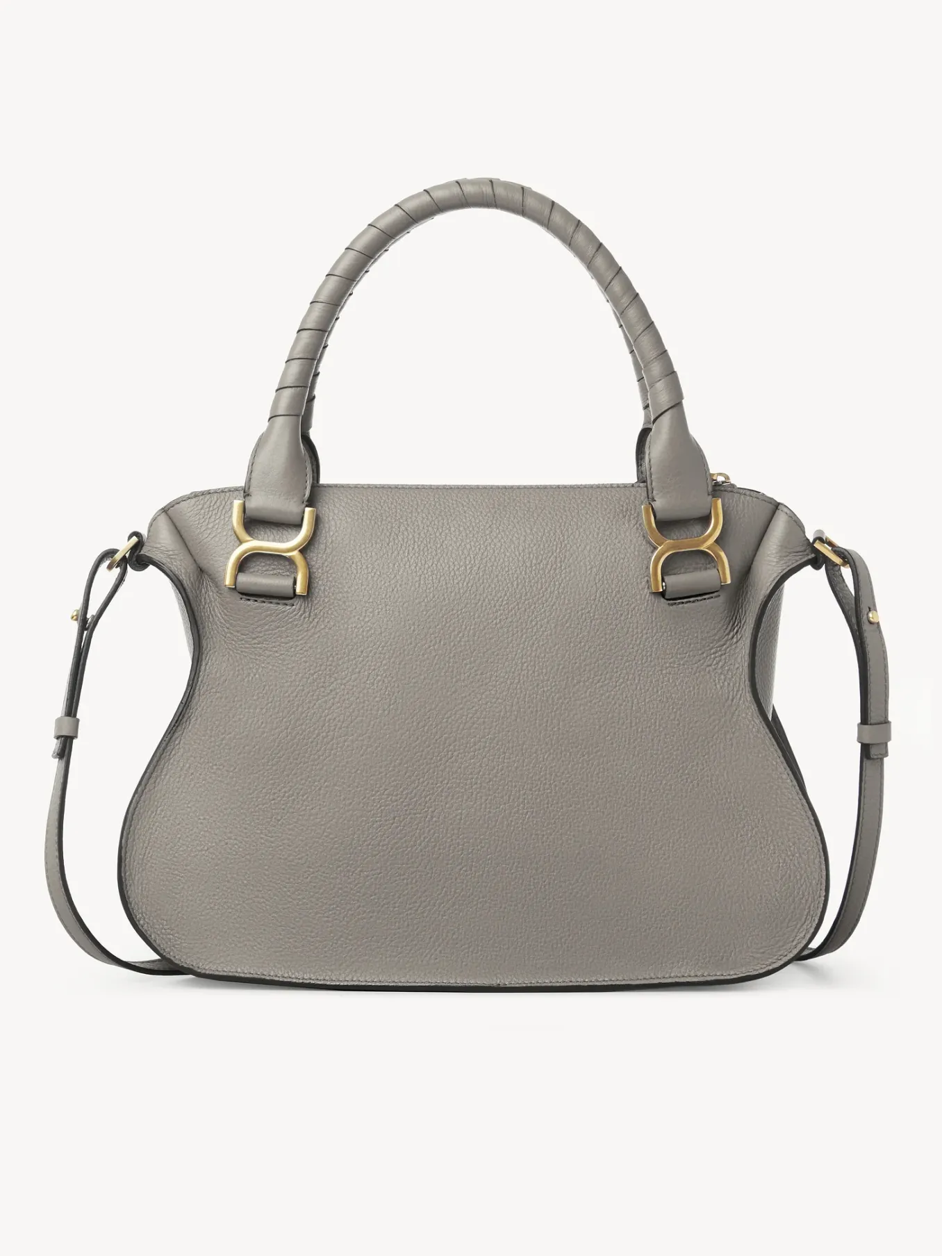 Sacs À Bandoulière-Chloé Sac Double Porte Marcie Cashmere Grey
