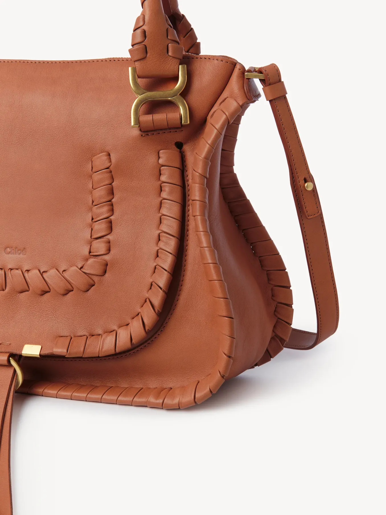 Sacs À Bandoulière-Chloé Sac Double Porte Marcie Henna Orange