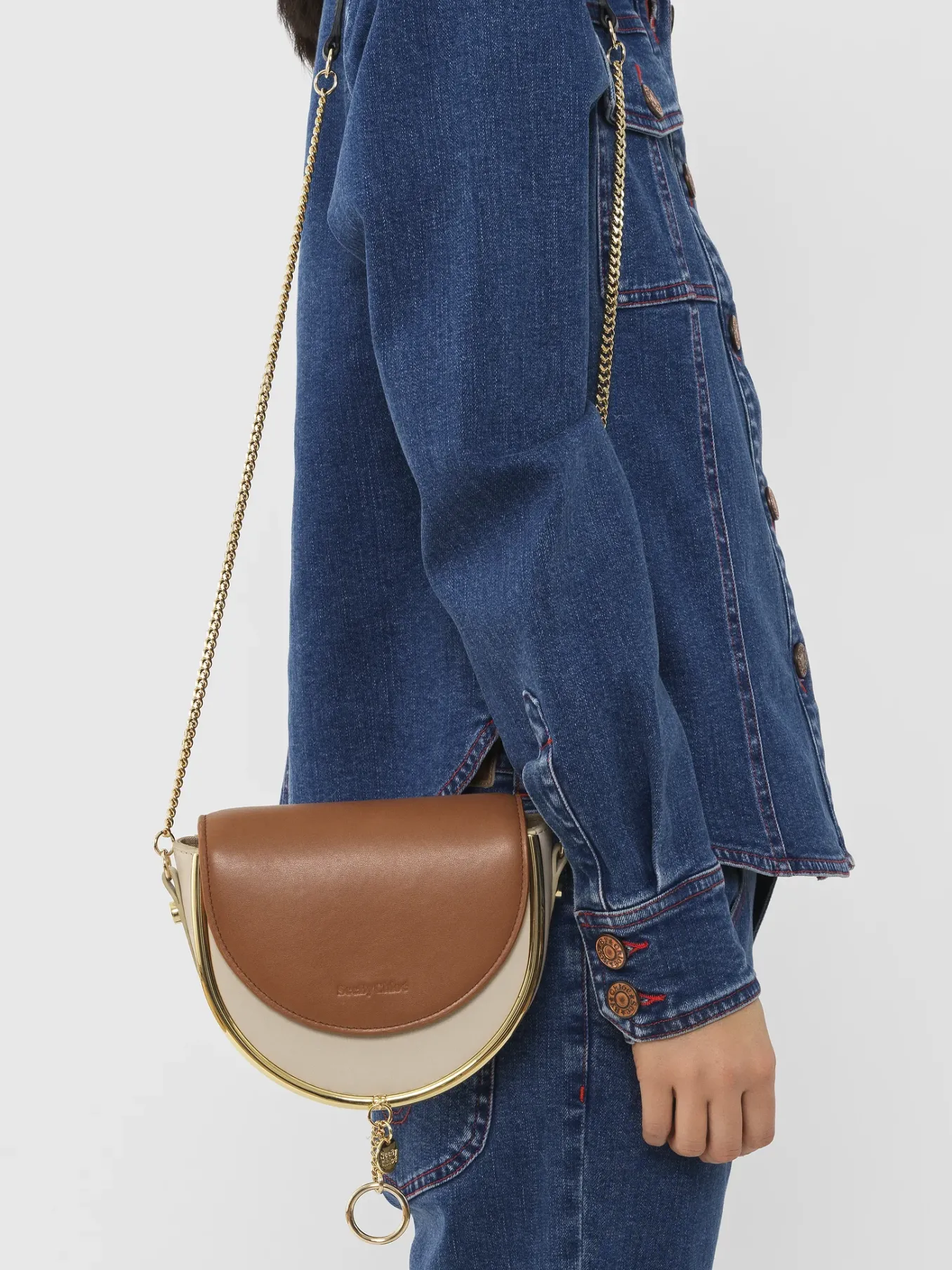 Sacs À Bandoulière-Chloé Sac Du Soir Mara Cement Beige
