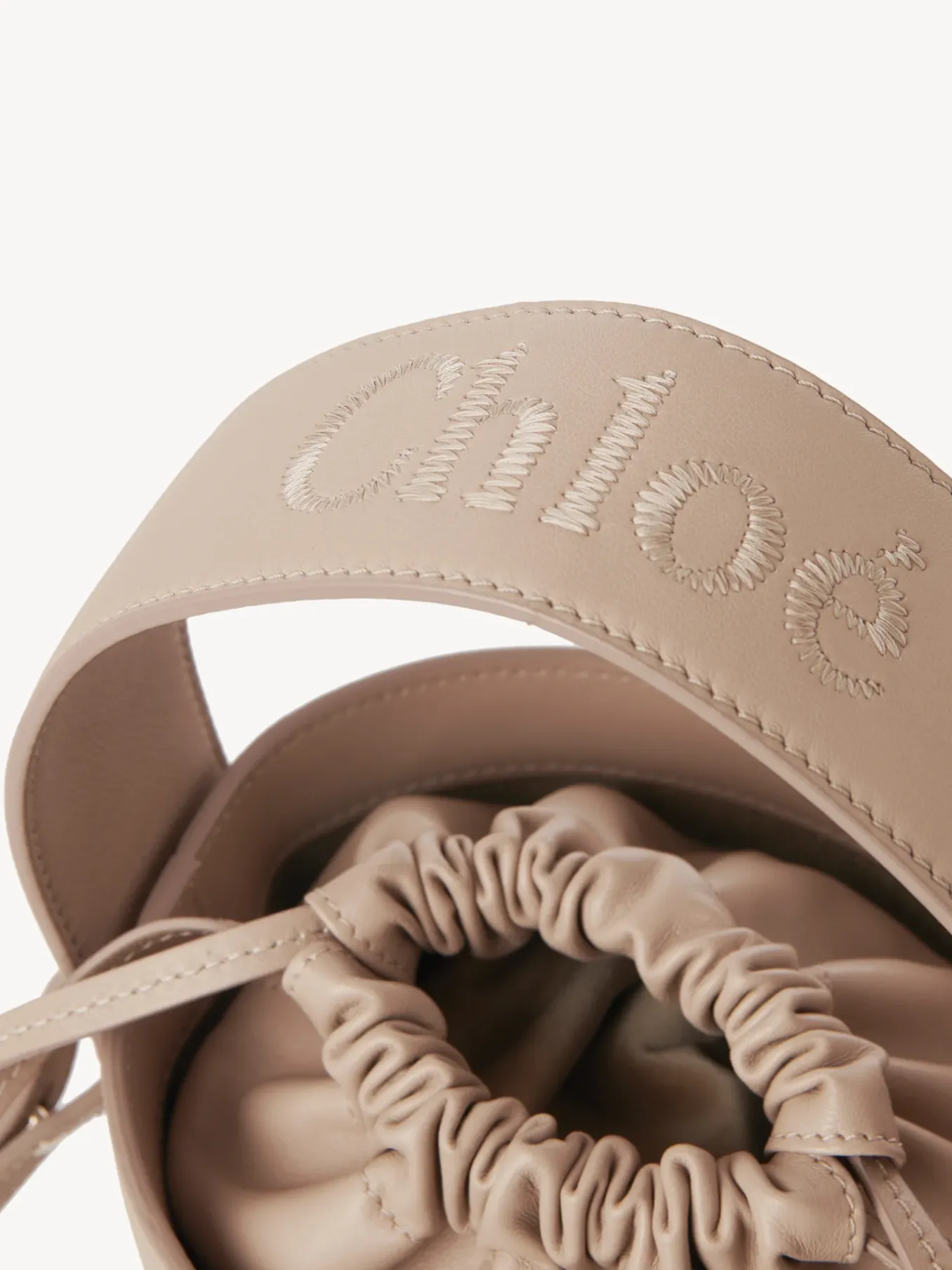 Sacs Porté Épaule-Chloé Sac Seau Chloe Sense Powder Beige