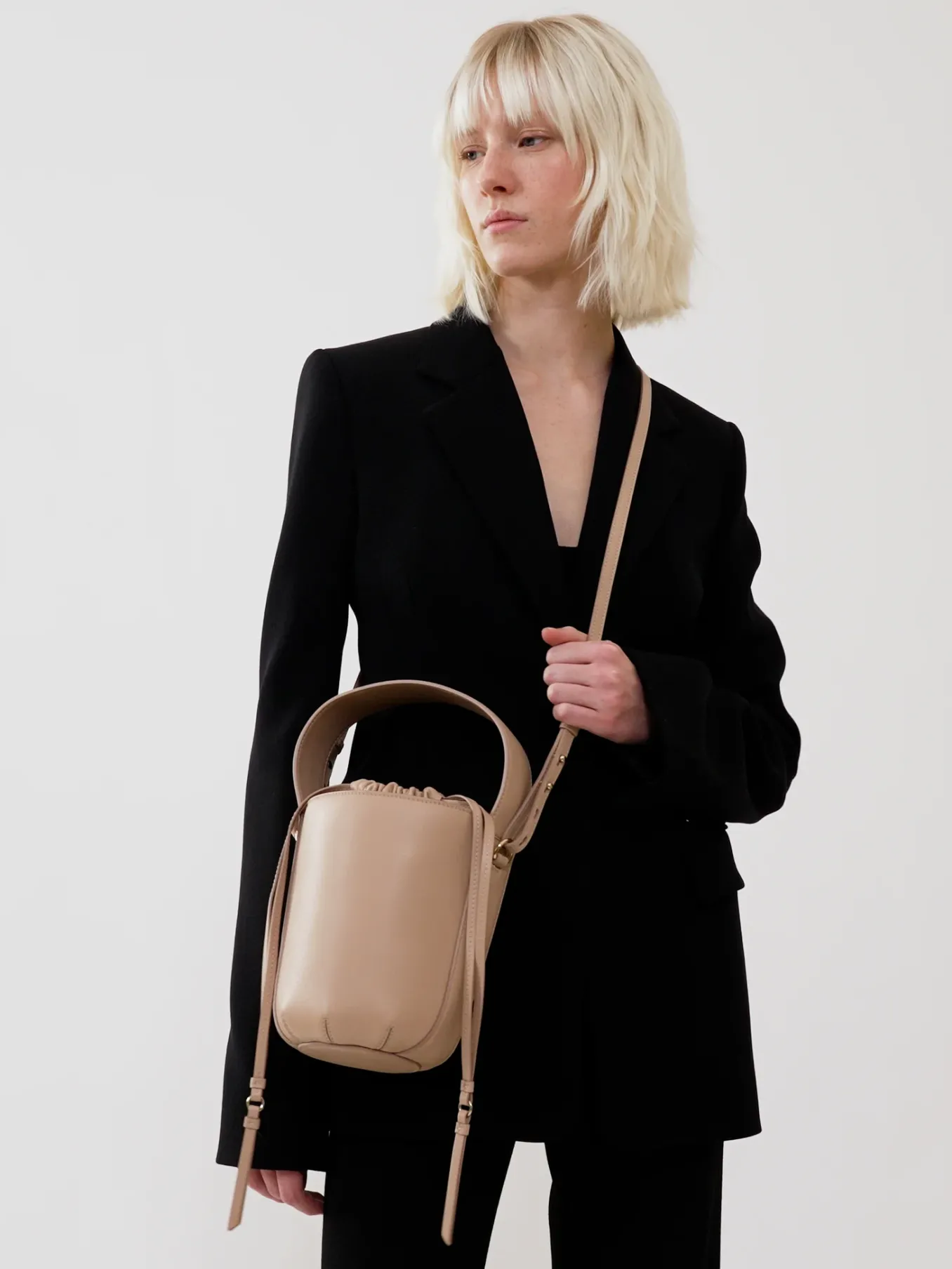 Sacs Porté Épaule-Chloé Sac Seau Chloe Sense Powder Beige
