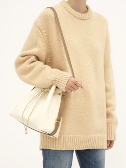 Sacs À Bandoulière-Chloé Sac Seau Marcie Misty Ivory