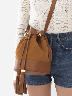 Sacs Porté Épaule-Chloé Sac Seau Vicki Caramello