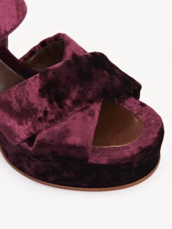 Sandales Et Espadrilles-Chloé Sandales A Plateforme Orla Borgogna