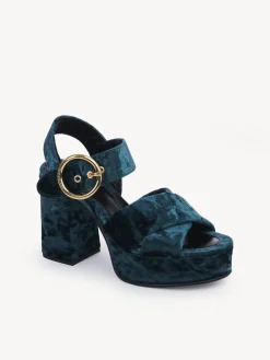 Sandales Et Espadrilles-Chloé Sandales A Plateforme Orla Green 425