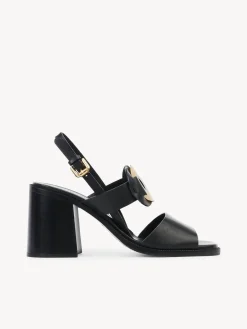 Sandales Et Espadrilles-Chloé Sandales A Talon Chany Noir
