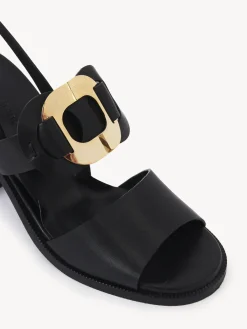 Sandales Et Espadrilles-Chloé Sandales A Talon Chany Noir